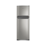 Foto-frontal-da-geladeira-Continental-frost-free-duplex-prata-modelo-TC56S-com-puxador-horizontal-embutido-entre-as-portas-da-geladeira-e-do-freezer.