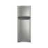 Foto-frontal-da-geladeira-Continental-frost-free-duplex-prata-modelo-TC56S-com-puxador-horizontal-embutido-entre-as-portas-da-geladeira-e-do-freezer.