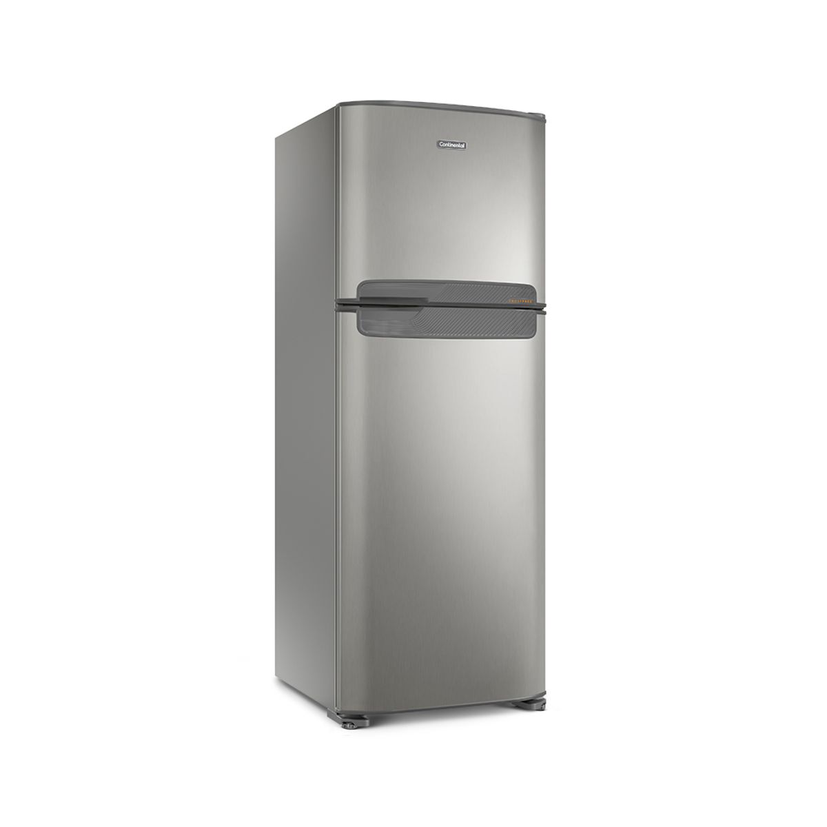Foto-lateral-da-geladeira-Continental-frost-free-duplex-prata-modelo-TC56S-com-puxador-embutido.