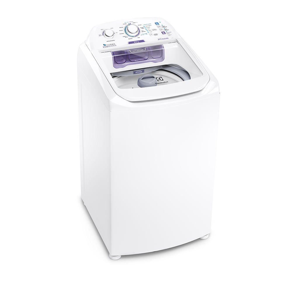 Máquina de Lavar 8,5kg Electrolux Branca Turbo Economia, Jet&amp;Clean e Filtro Fiapos (LAC09)