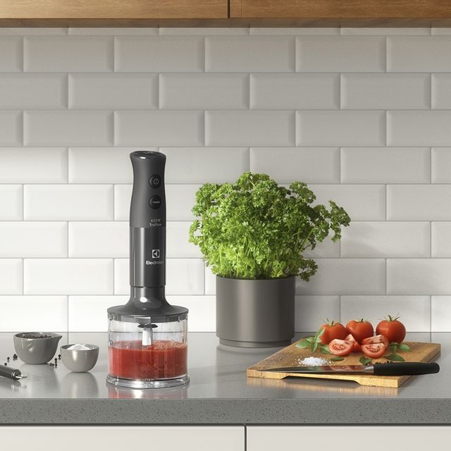 Mixer 3 em 1 Electrolux Cinza 600W com Haste em Inox e Tecnologia