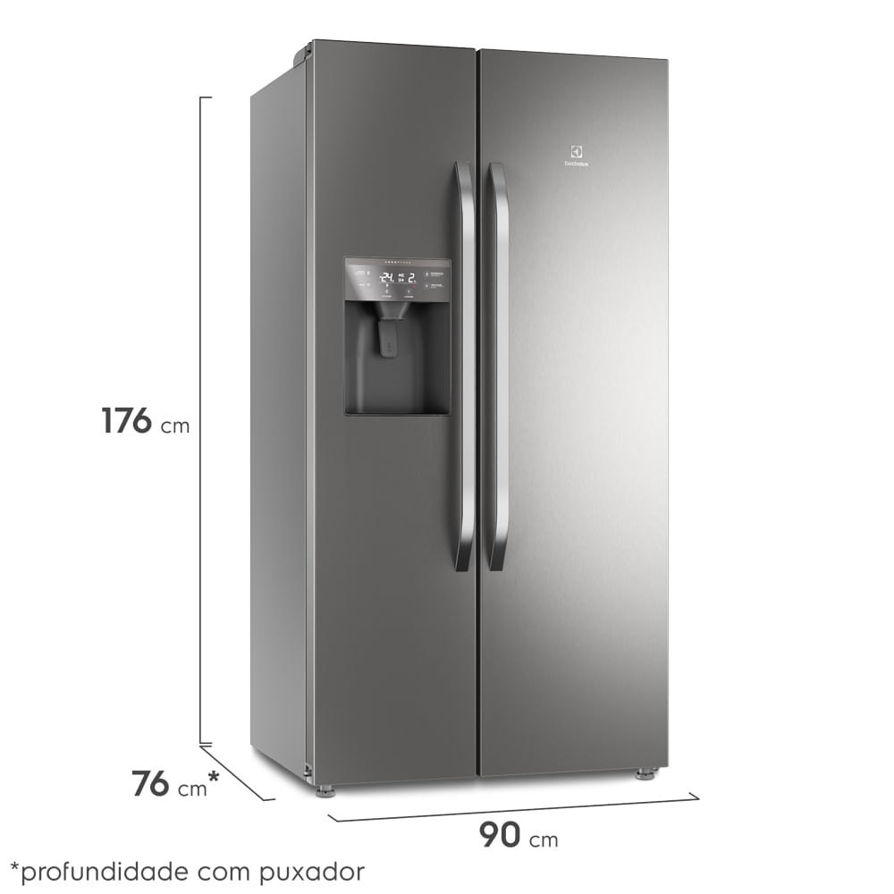 Geladeira/Refrigerador Electrolux Side By Side Efficient com