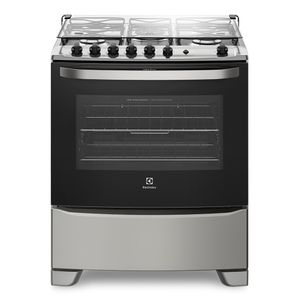 Fogão 5 Bocas Electrolux Prata com Tripla Chama e Forno Easy to Clean (76USQ)