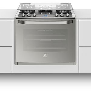 Fogão 5 Bocas de Embutir Electrolux Prata com Mesa de Vidro e Grill (76EXV)