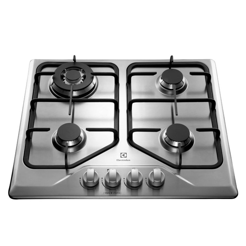 Cooktop 4 Bocas Electrolux a Gás Inox com Tripla Chama (GT60X)