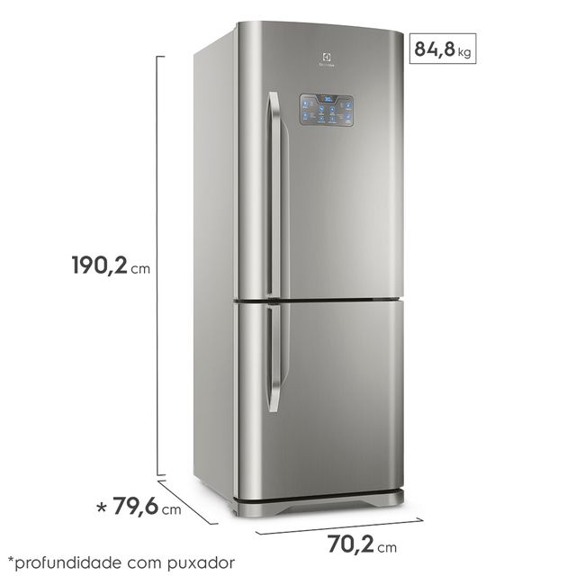 Geladeira Frost Free Inverse Inox 454 Litros DB53X