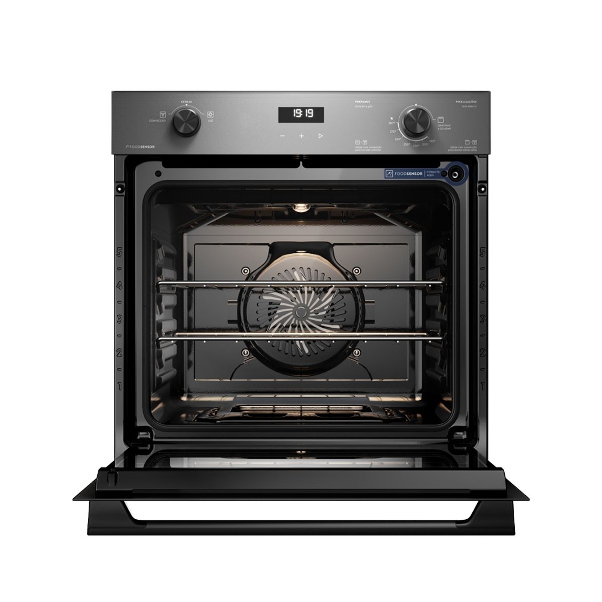 Oven_OE8GF_FrontOpened_Electrolux_Portuguese_detalhe2