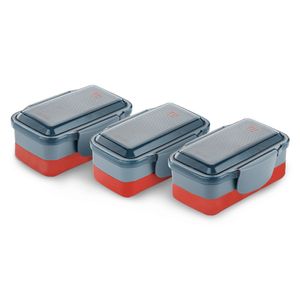 Kit de Marmiterias Lunch Box Electrolux Vermelha 3 unidades