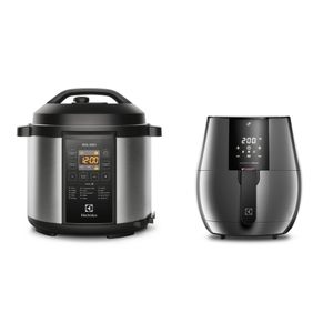 Panela de Pressão Elétrica 6L 15 Receitas Pré-Programadas (PCC20)+ Air Fryer Digital Electrolux Grafite 3,2L (EAF20)