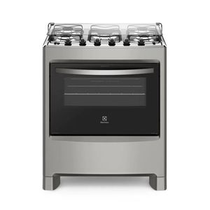 Fogão 5 Bocas Electrolux Prata com Ultra Chama e Vidro Interno Removível (76LSU)