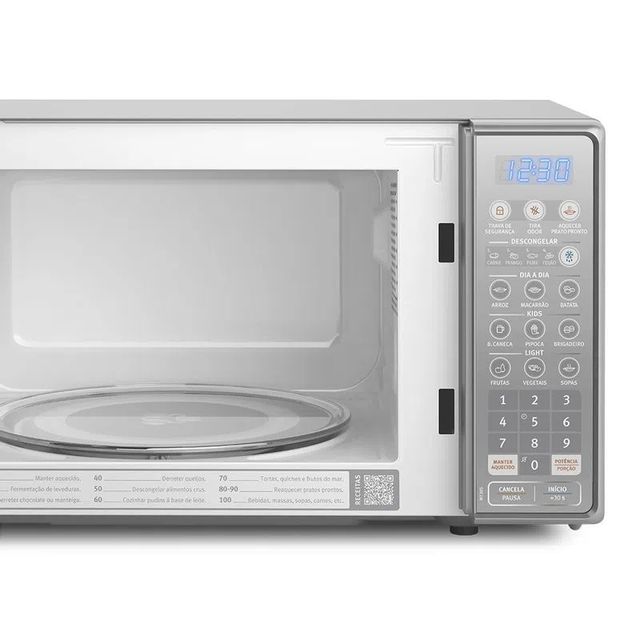 Micro-ondas Electrolux 20L Prata Espelhado com Função Tira Odor