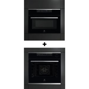 Torre de Cocção com Forno de Embutir Multifuncional 43L com Micro-ondas + Forno de Embutir 72L Elétrico a Vapor Electrolux (ME4EP)+(OE8ES)