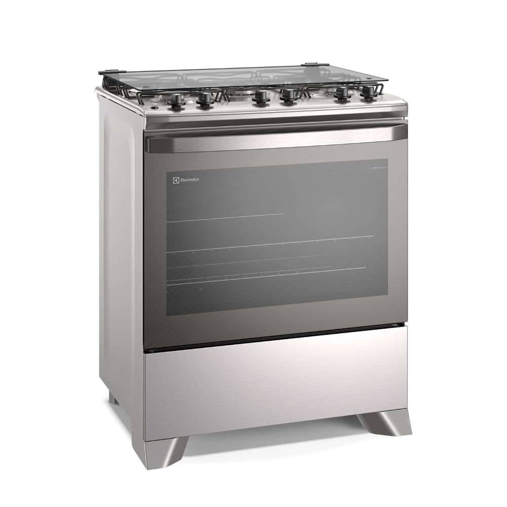 Fog o 5 bocas Electrolux Cinza Efficient com Mesa Inox PerfectCook e VaporBake FE5IC Electrolux Loja Oficial com os melhores eletrodom sticos