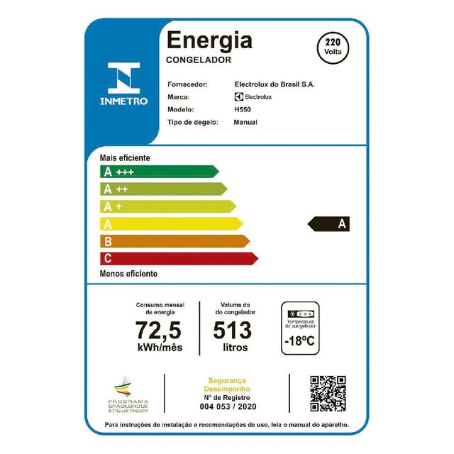 Freezer Horizontal Electrolux Cycle Defrost 513L com função Turbo