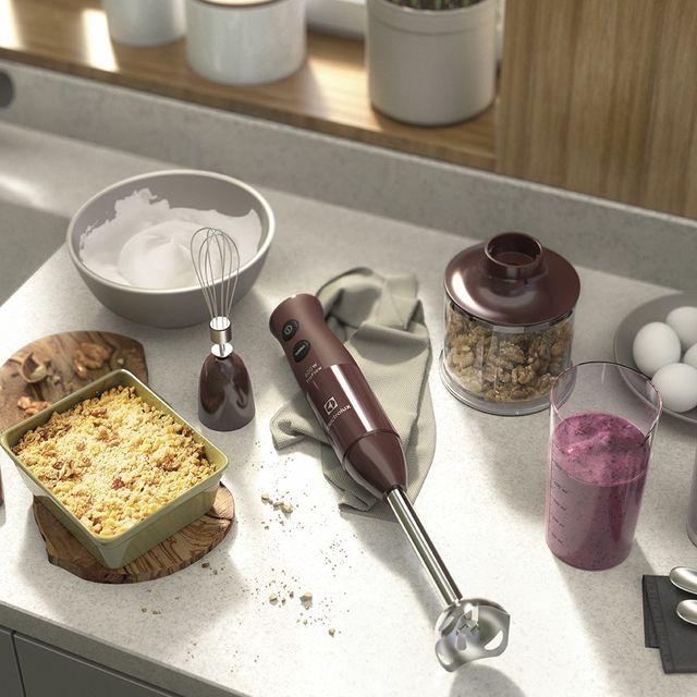 Mixer 3 em 1 Electrolux Vermelho Escuro 600W Haste em Inox e