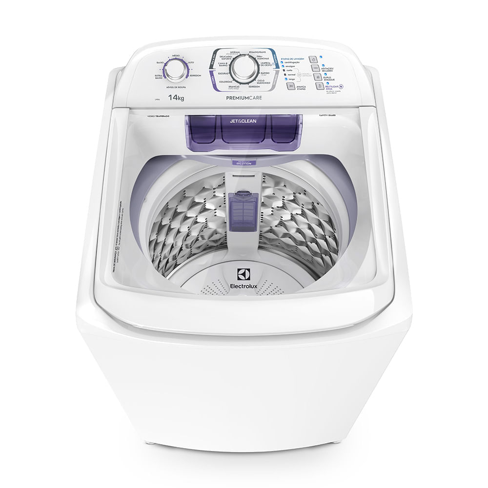 maquina-de-lavar-14-kg-turbo-electrolux-branca-com-cesto-inox-e-silenciosa-sem-agitador-Detalhe2