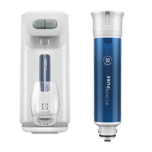 Kit Purificador Água Gelada 3 Níveis Branco Efficient (PE15B) + Filtro/Refil Original de Água Acqua Pure para Purificador Electrolux