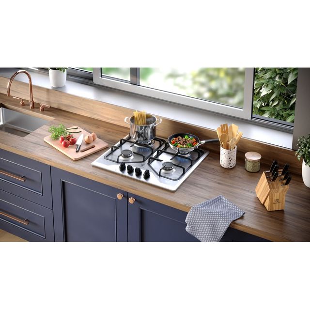Cooktop 4 Bocas a Gás Electrolux Inox Experience Multi Chama e