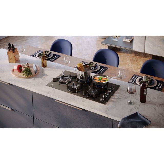 Cooktop 5 Bocas a Gás Electrolux Mesa Vidro Expert ChamaPrecisa e