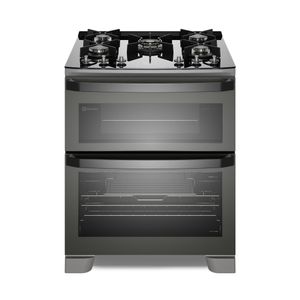Fogão 5 bocas Electrolux Cinza Expert Função Air Fryer, 2 Fornos, Grill e Timer (FE5AD)