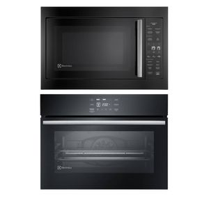 Torre de Cocção com Micro-ondas de Embutir 34L Preto (ME3BP) + Forno de Embutir Elétrico 50L (OE5EA) Electrolux