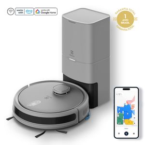 Robô Aspirador Electrolux 4 em 1 Wi-Fi Experience até 1h40 Mapeamento e Base Autolimpante (ERB80)
