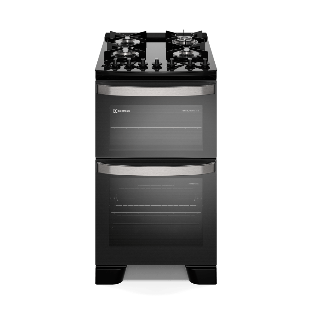 Fogão Electrolux FE4DP 4 Bocas Preto 2 Fornos