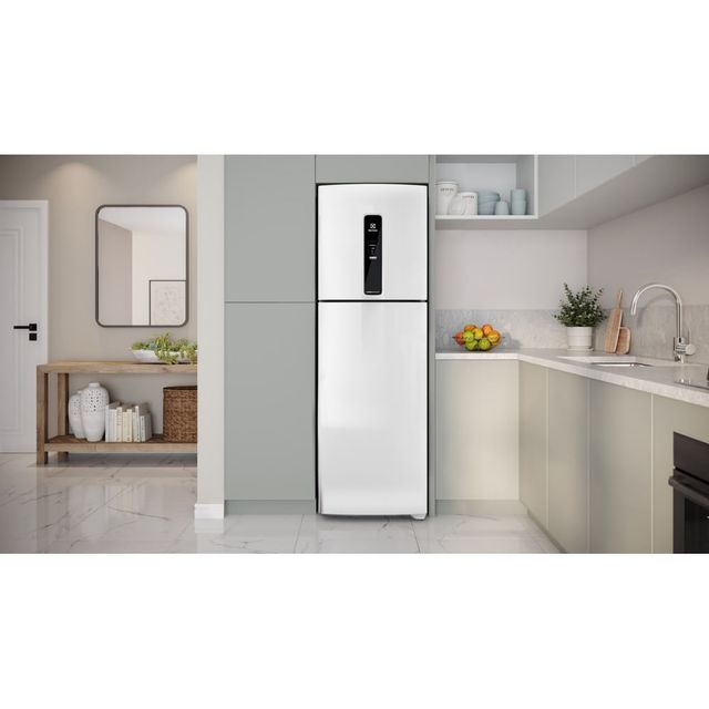エコスパ  white Geladeira Electrolux Frost Free Inverter 415L Efficient com