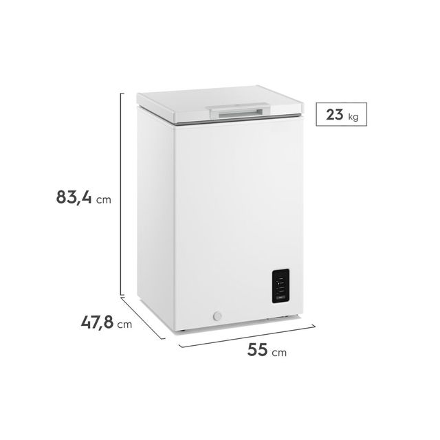 Freezer Horizontal Electrolux 95L Inverter Bivolt Uma Porta Branco