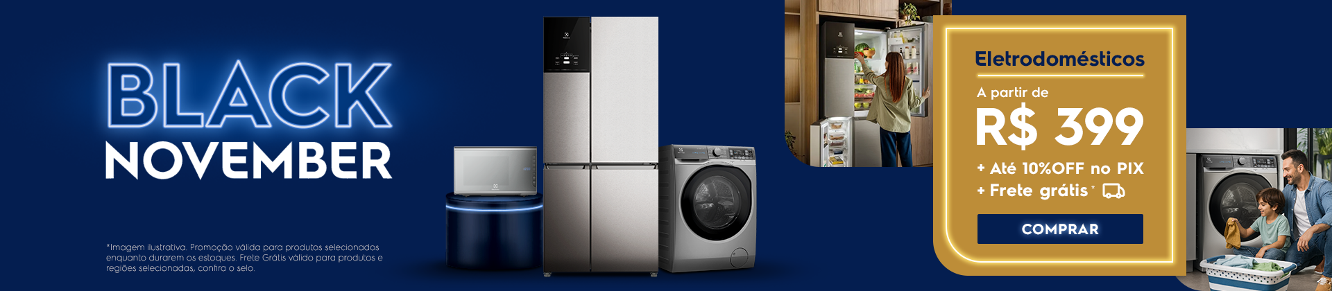 Black November - Eletrodomésticos com até R$1.000 de desconto + Até 5% OFF no pix + frete grátis