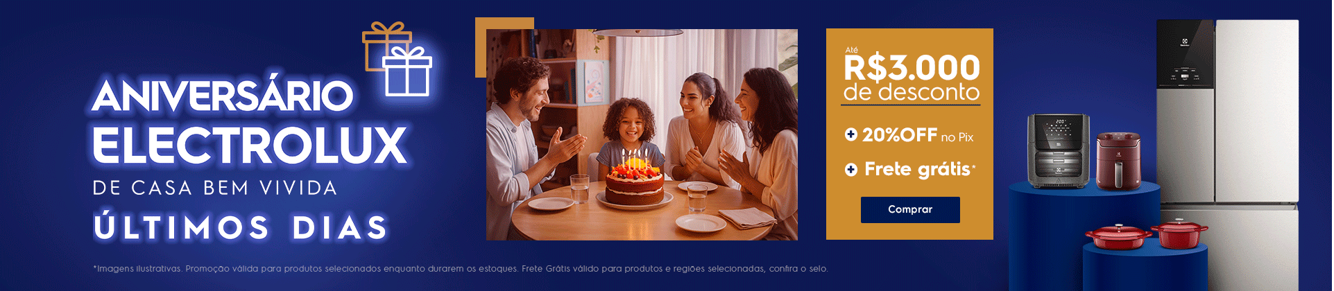 Aniversário Electrolux até R$3.000 de desconto + até 20%OFF no PIX + Frete grátis